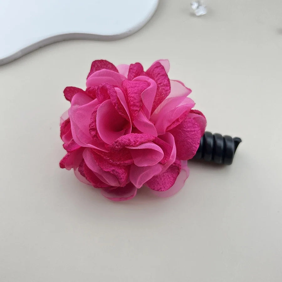 Women's Sweet Simple Style Flower Plastic Cloth Hair Tie