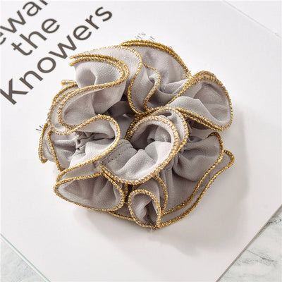 Women's Simple Style Solid Color Cloth Pearl Hair Tie