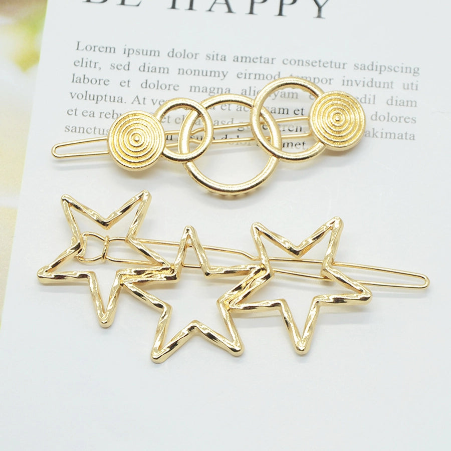fashion geometric metal plating hair clip