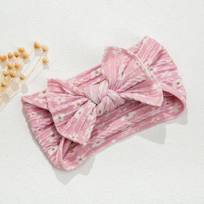 cute printing bow knot cloth hair band