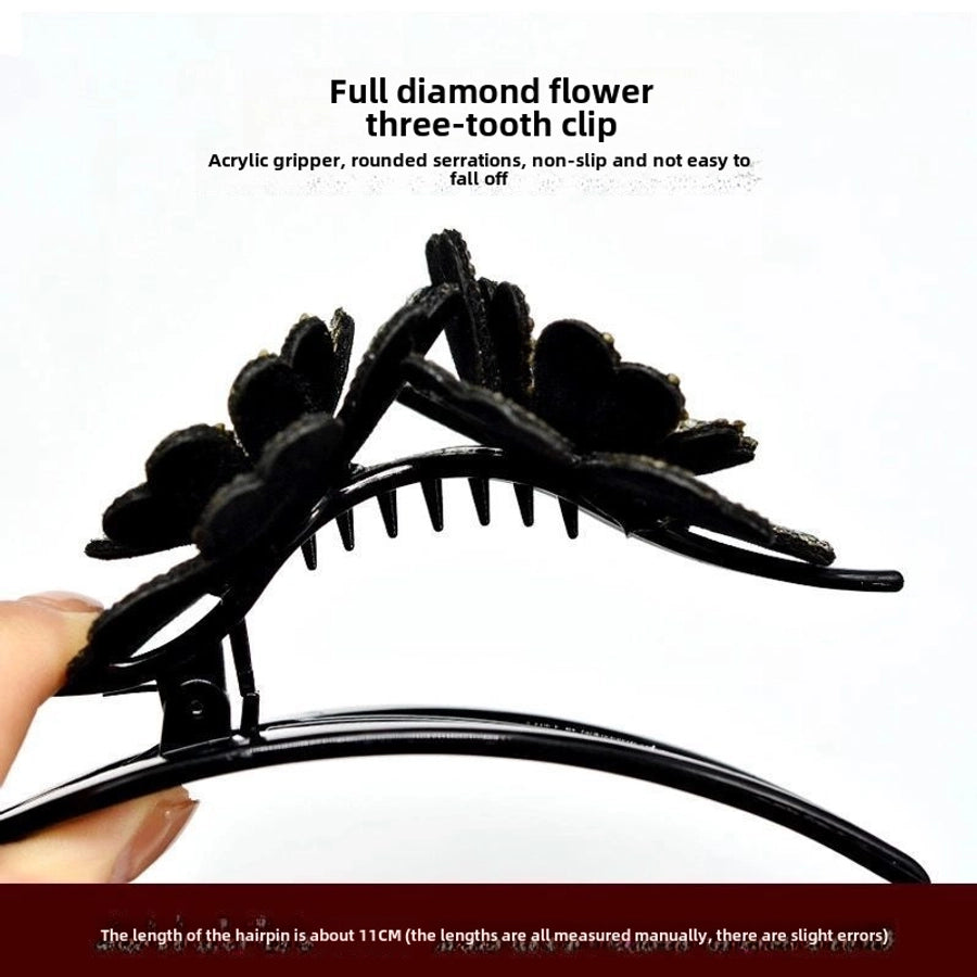 Korean Elegant Elegant Three-tooth Clip Hair Clip Mom Duckbill Clip Hair Fashion Headwear Big Grab Clip Back Head Hair Accessories