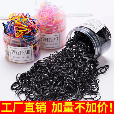children's headdress rubber band hair tie black rubber band thickened hair rope