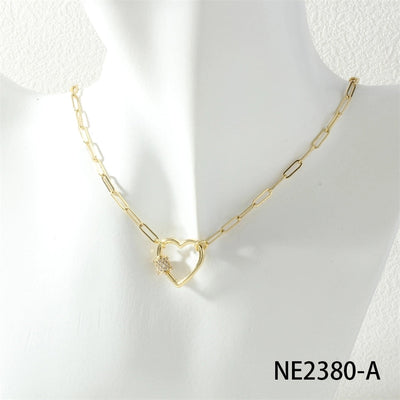 Jewelry Hip-Hop Punk Cool Style Heart Shape Copper Necklace