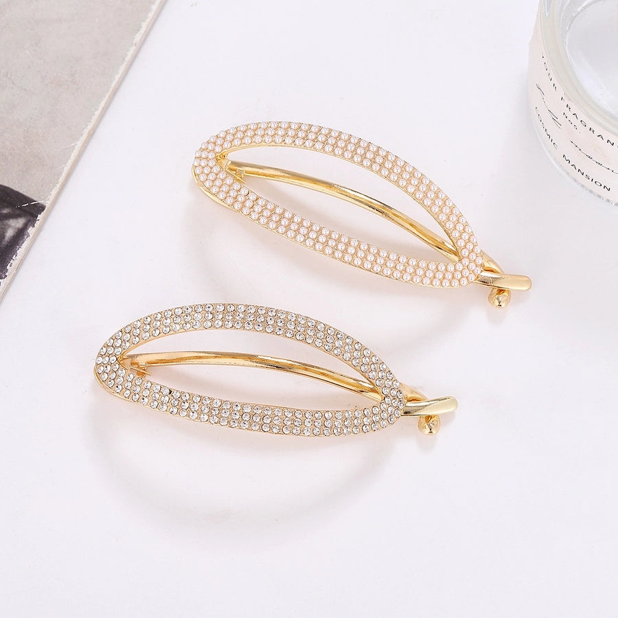 women's simple style solid color alloy plating hair clip