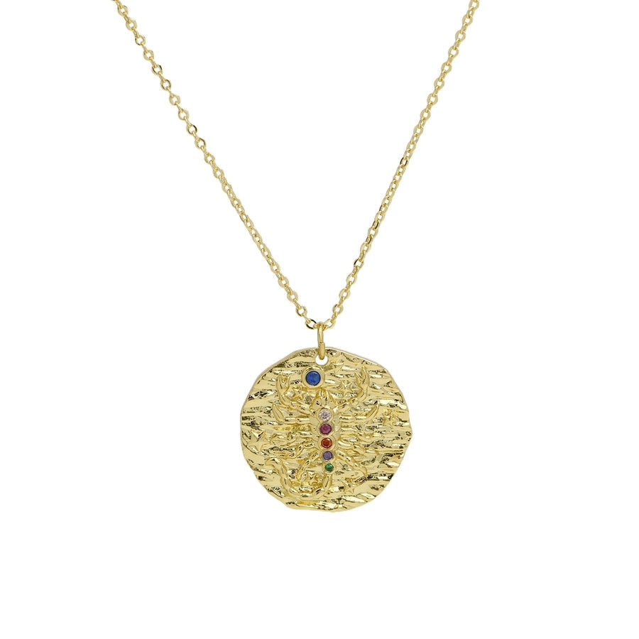 Brass Plating Constellation Pendant Necklace