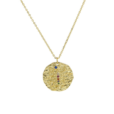 Brass Plating Constellation Pendant Necklace