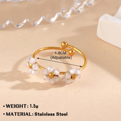 Jewelry Elegant Pastoral Flower Titanium Steel Jewelry Set