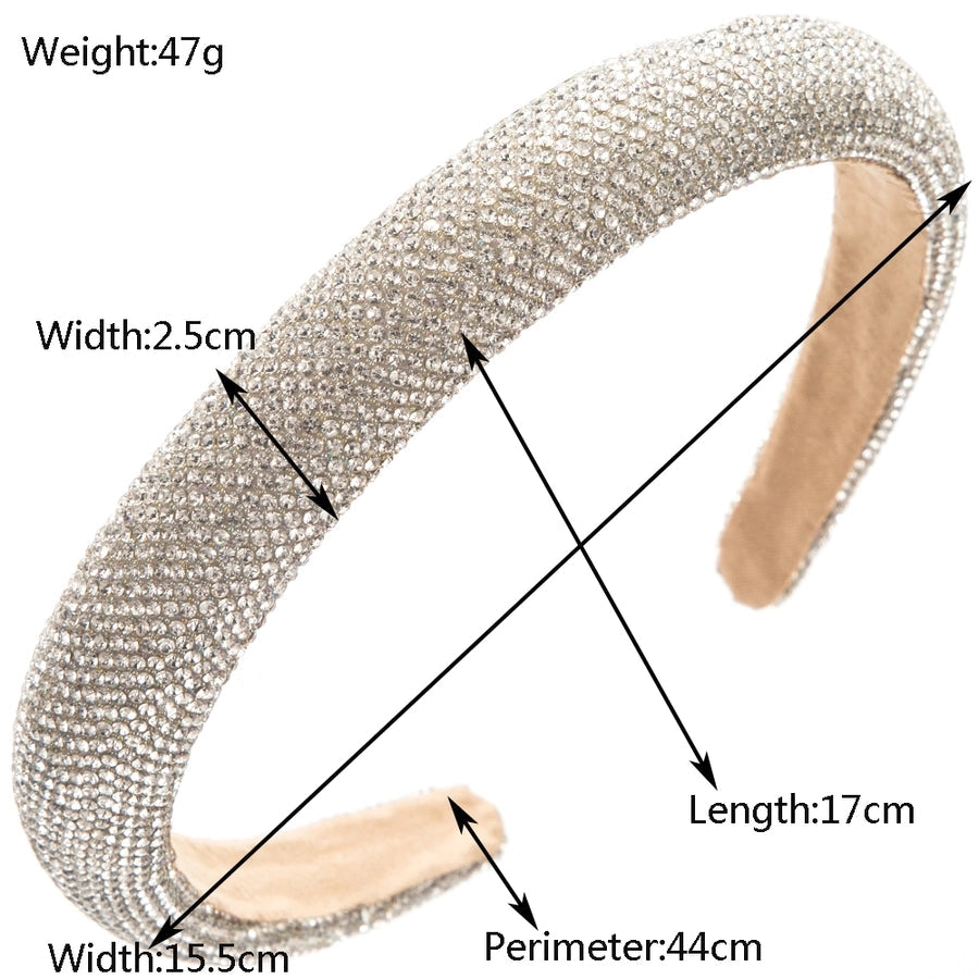 Women's Casual Vacation Classic Style Geometric Alloy Cloth Inlay Rhinestones Hair Band
