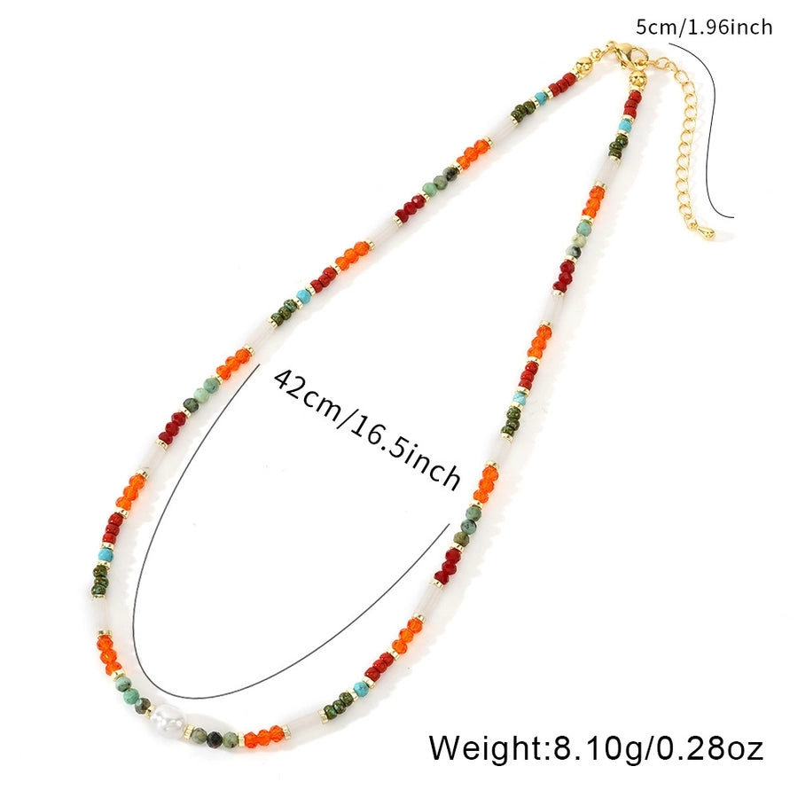 Bohemian Geometric Semi-precious stone natural stone Necklace In Bulk