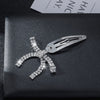 Women's IG Style Shiny Moon Bow Knot Rhinestone Pearl Inlay Rhinestones Hair Clip