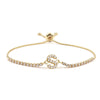 Copper Inlay Letter Zircon Bracelets
