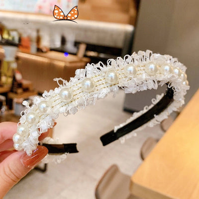 Girl'S Cute Simple Style Flower Cloth Hair Band