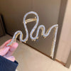 elegant geometric copper tassel rhinestones hair claws 1 piece