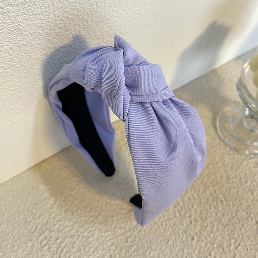 Europe and America  New Hair-Hoop Headband Versatile  Textured Fabric Headdress Hairpin Wide Brim Knotted Hair Hoop