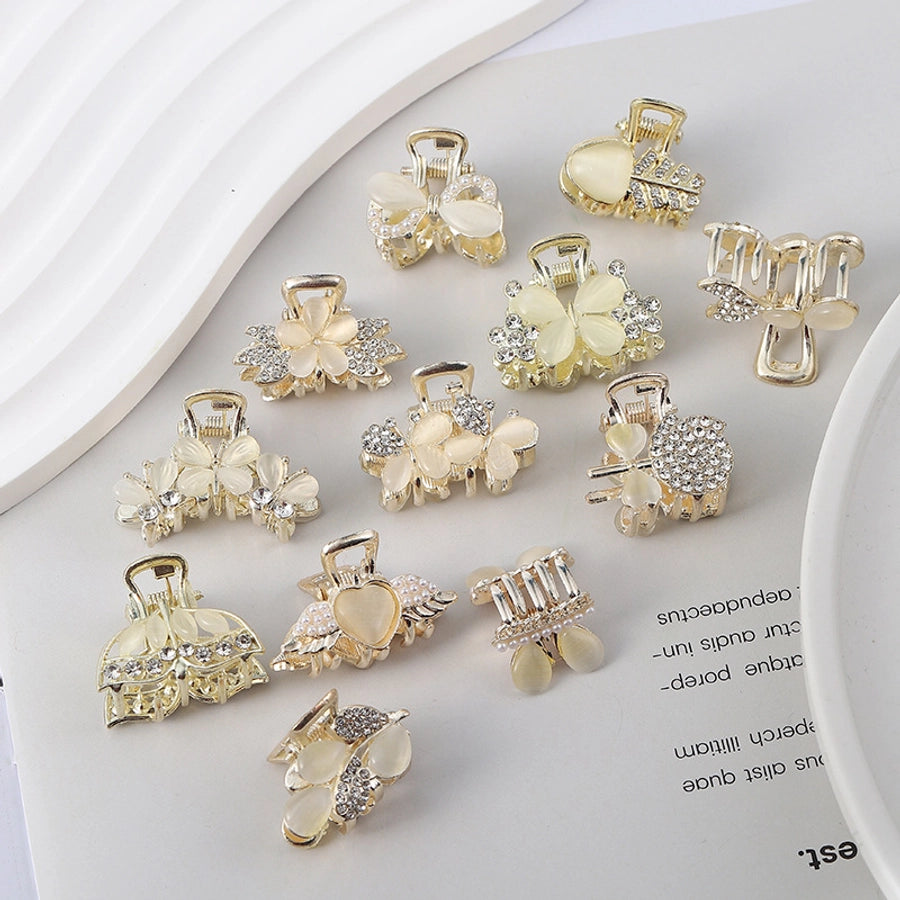 simple style butterfly rhinestone inlay rhinestones hair claws