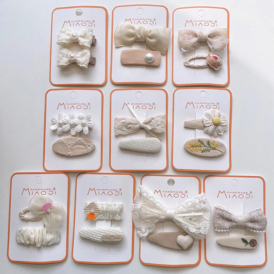 kid's elegant cartoon cloth bowknot hair clip