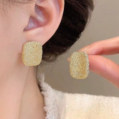 1 Pair Casual Elegant Sexy Geometric Square Copper K Gold Plated Ear Studs