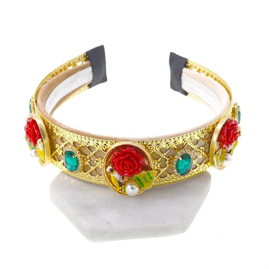 baroque palace style retro flower holiday headband nhnt134395