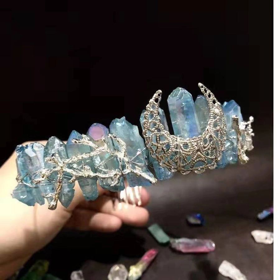 fashion moon crown alloy hollow out crown