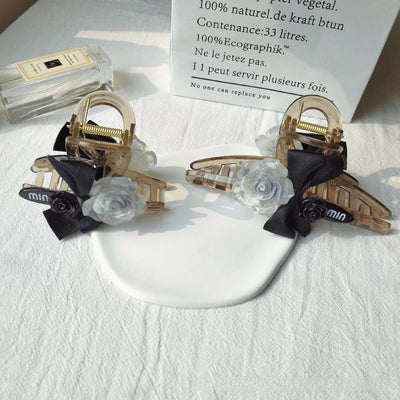 Korean Style Gentle Flower Small Hairpin Female Niche Design Summer  Head Clip Light Luxury High-end Headwear