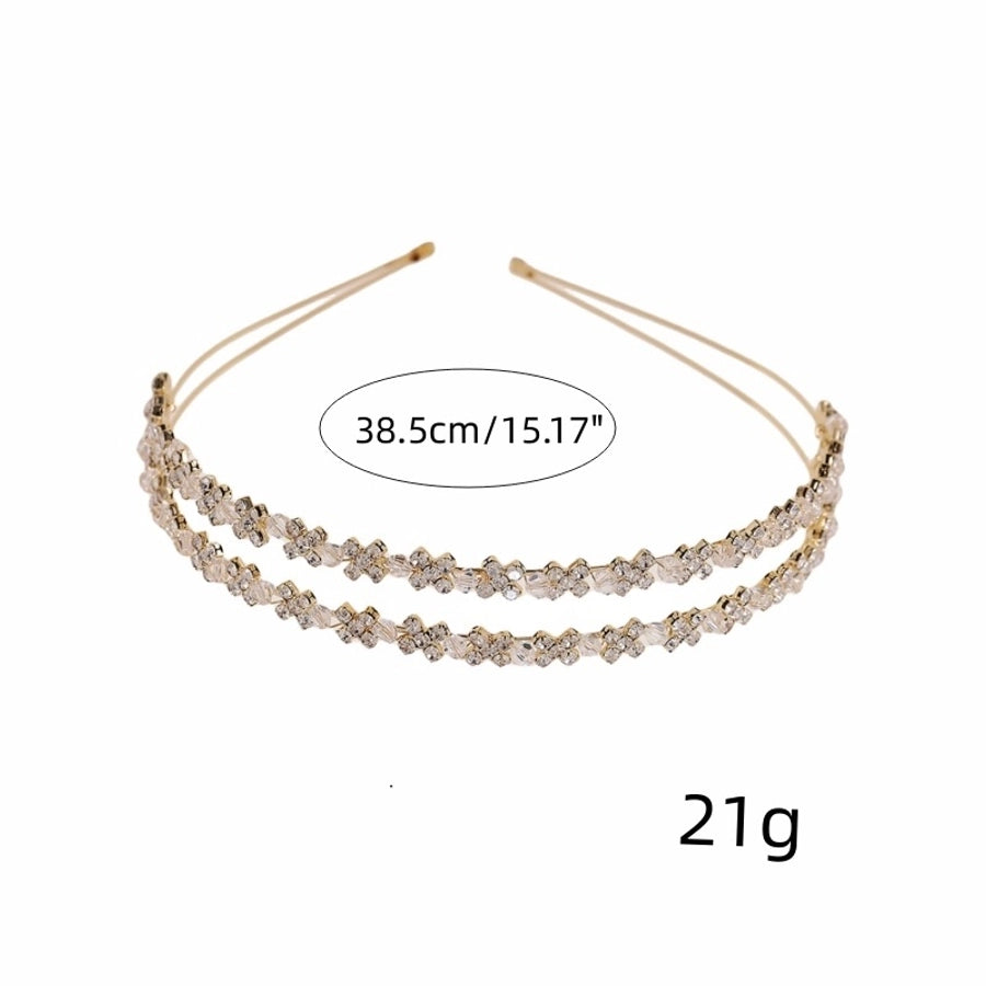 simple style bow knot alloy inlay rhinestones hair band