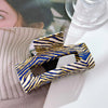 Women's Simple Style Stripe Pvc Hair Claws