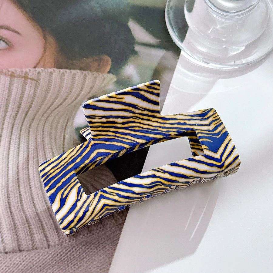 Women's Simple Style Stripe Pvc Hair Claws