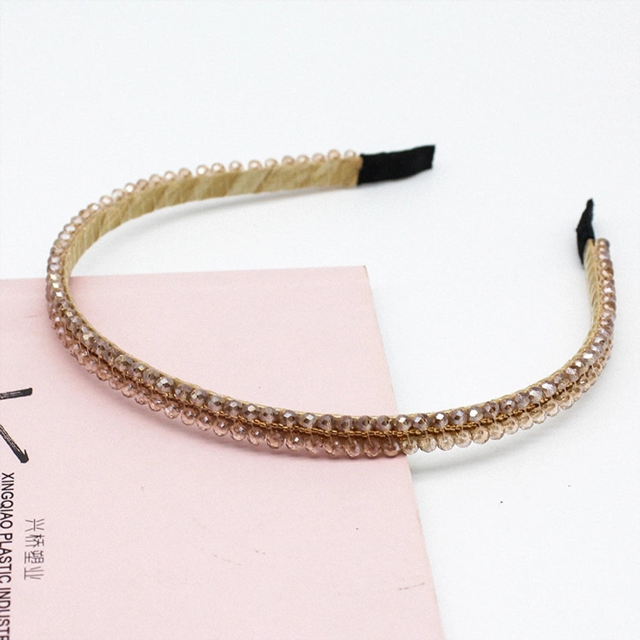 simple style geometric rhinestone hair band