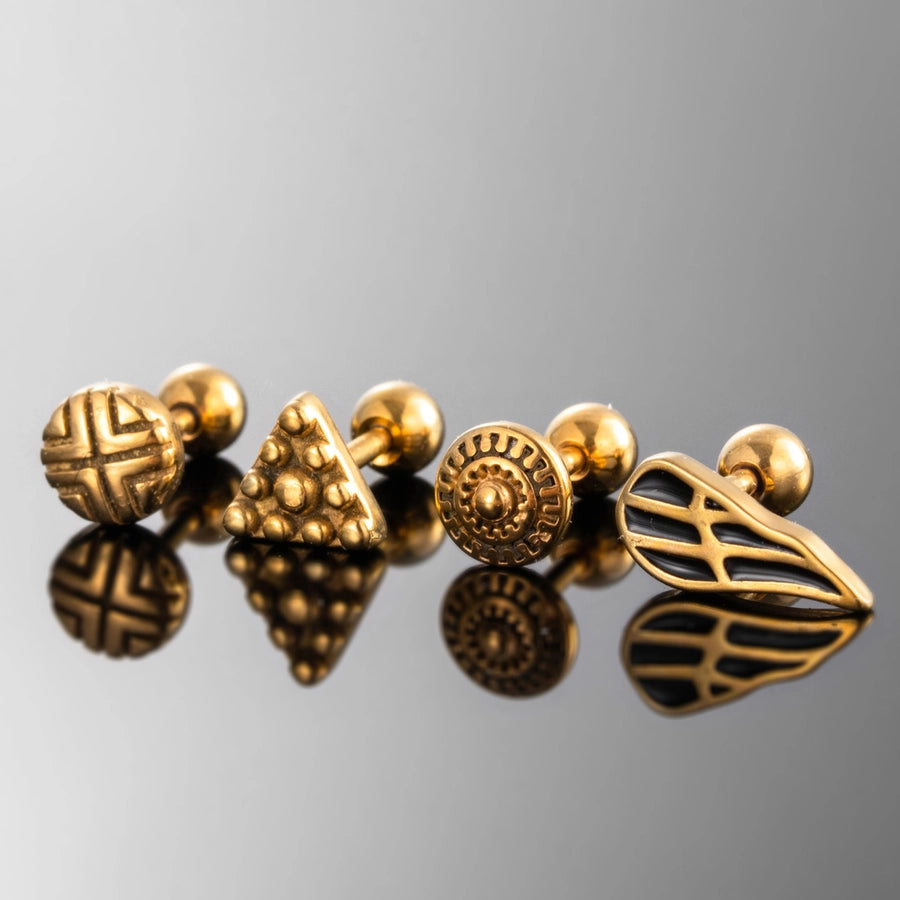 1 Piece IG Style Classic Style Cool Style Geometric Round 316 Stainless Steel  Ear Studs