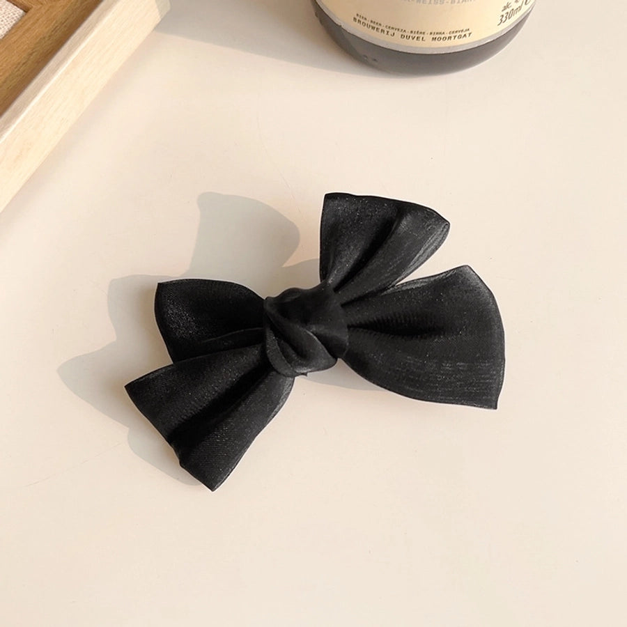 Girl'S Vacation Sweet Bow Knot Cloth Braid Hair Clip