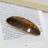 artistic color block leopard acetic acid sheets hair clip