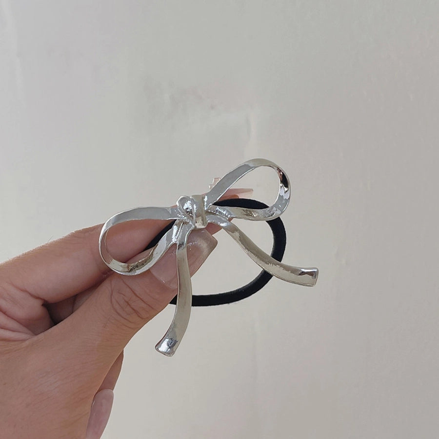 Women's Simple Style Solid Color Knot Bow Knot Alloy Hair Tie