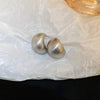 retro c shape solid color metal plating women's earrings 1 pair