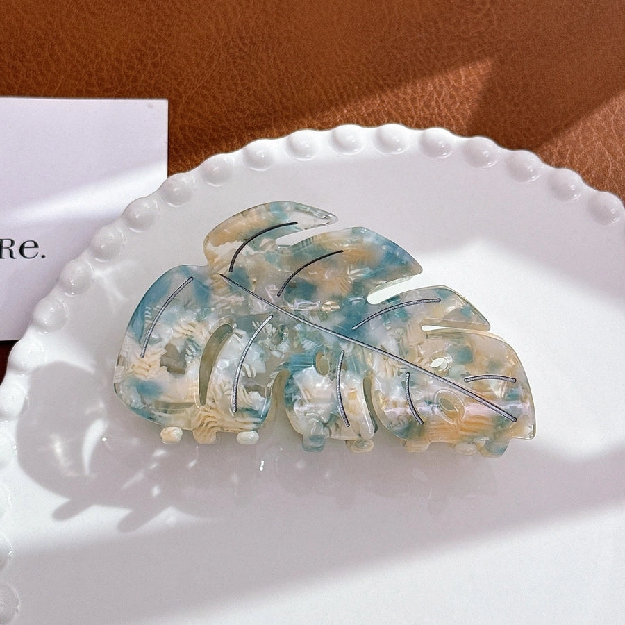 Women's Basic Simple Style Leaves Acetic acid sheets Hair Claws