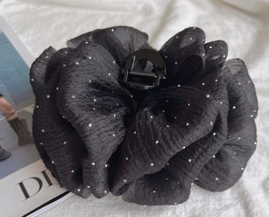 simple style bow knot cloth patchwork hair claws