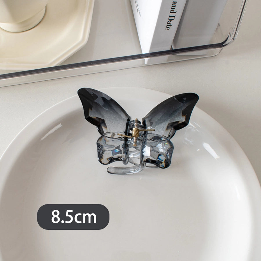 simple style solid color plastic spray paint hair claws 1 piece