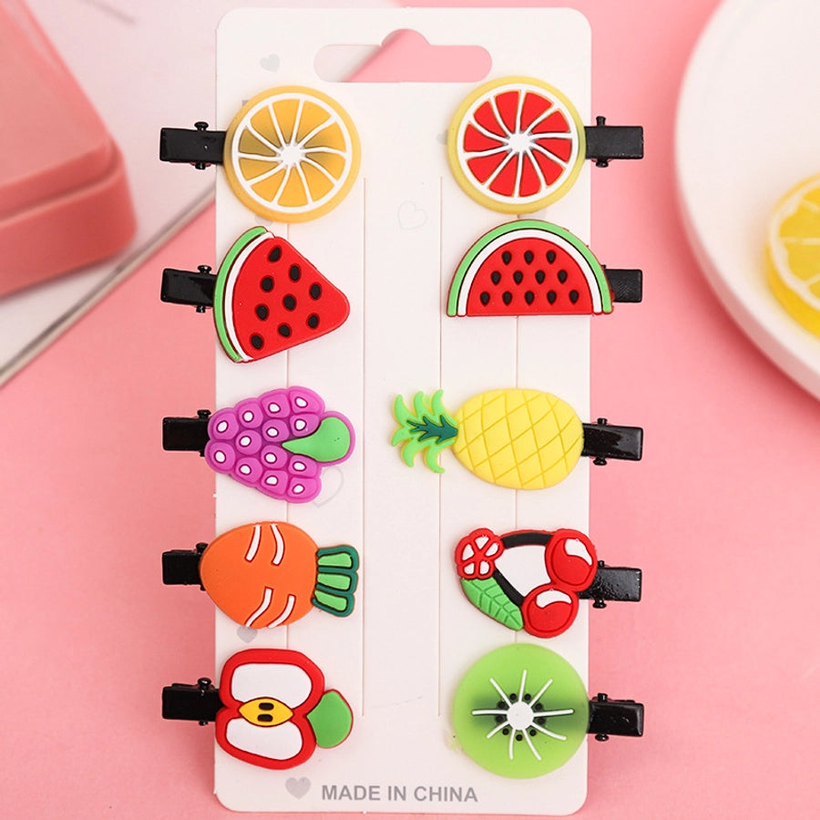 cute fruit soft clay hair clip