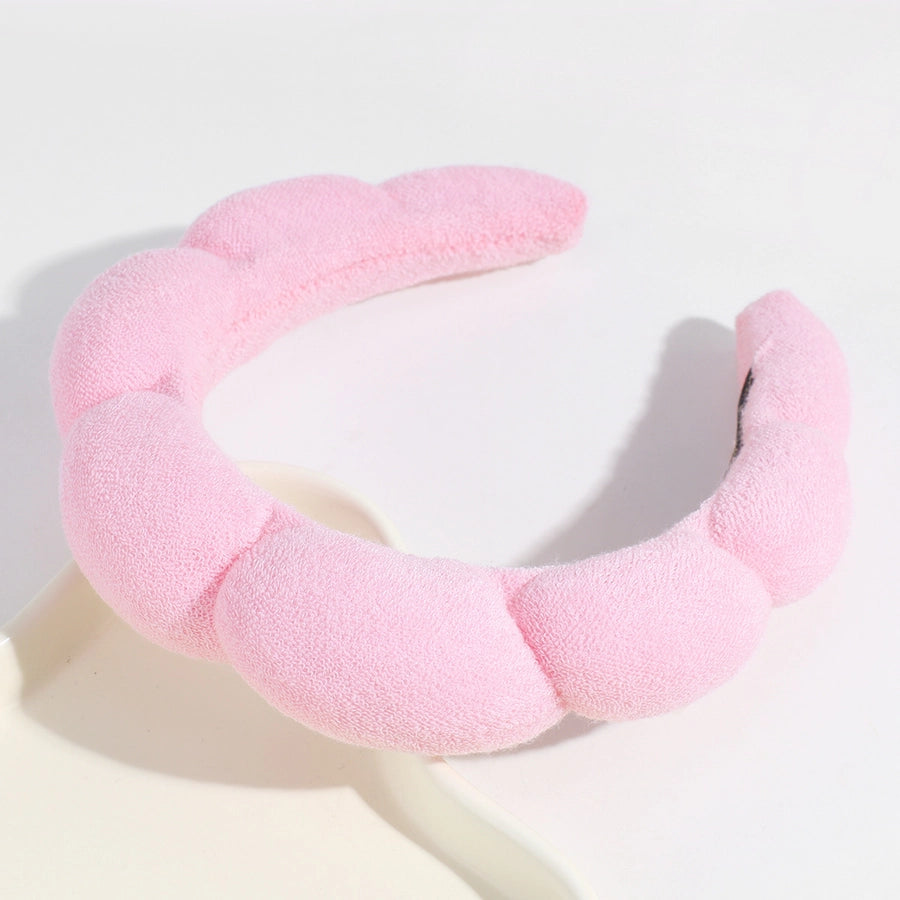 women's lady solid color sponge knit rib-knit hair band