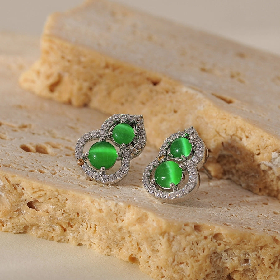 1 Pair Elegant Gourd 304 Stainless Steel Ear Studs