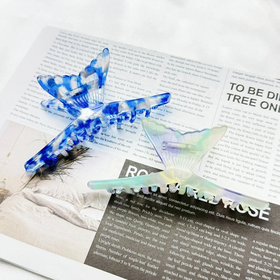 Women's Artistic IG Style Fish Tail Acetic acid sheets Three-dimensional Hair Claws