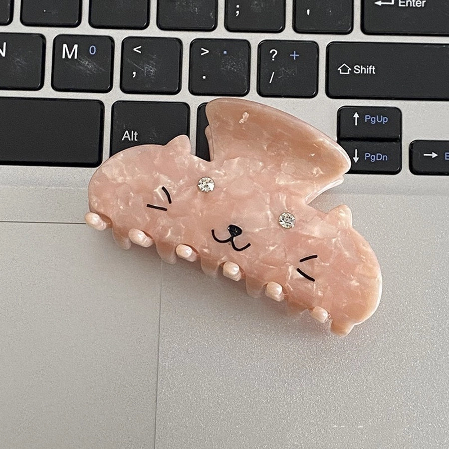 simple style bow knot acetic acid sheets printing hair claws