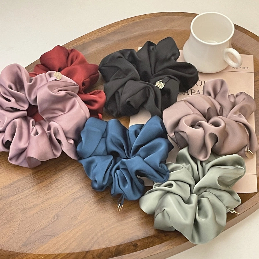 High-grade high-quality satin large intestine hair ring temperament fat intestine ring Korean style hair rope simple head rope women's headdress