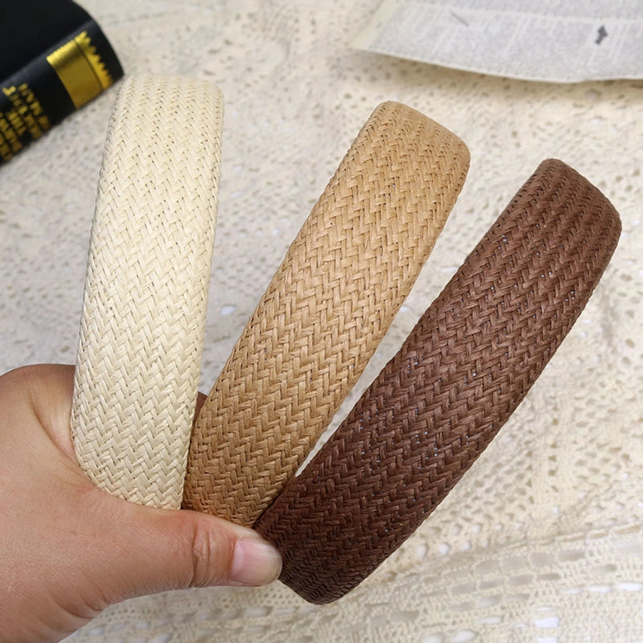 Women's Retro Simple Style Solid Color cotton and linen Hair Band