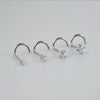 1 Piece Nose Rings & Studs Casual Hawaiian Tropical Geometric G23 Titanium Inlay Zircon Nose Rings & Studs