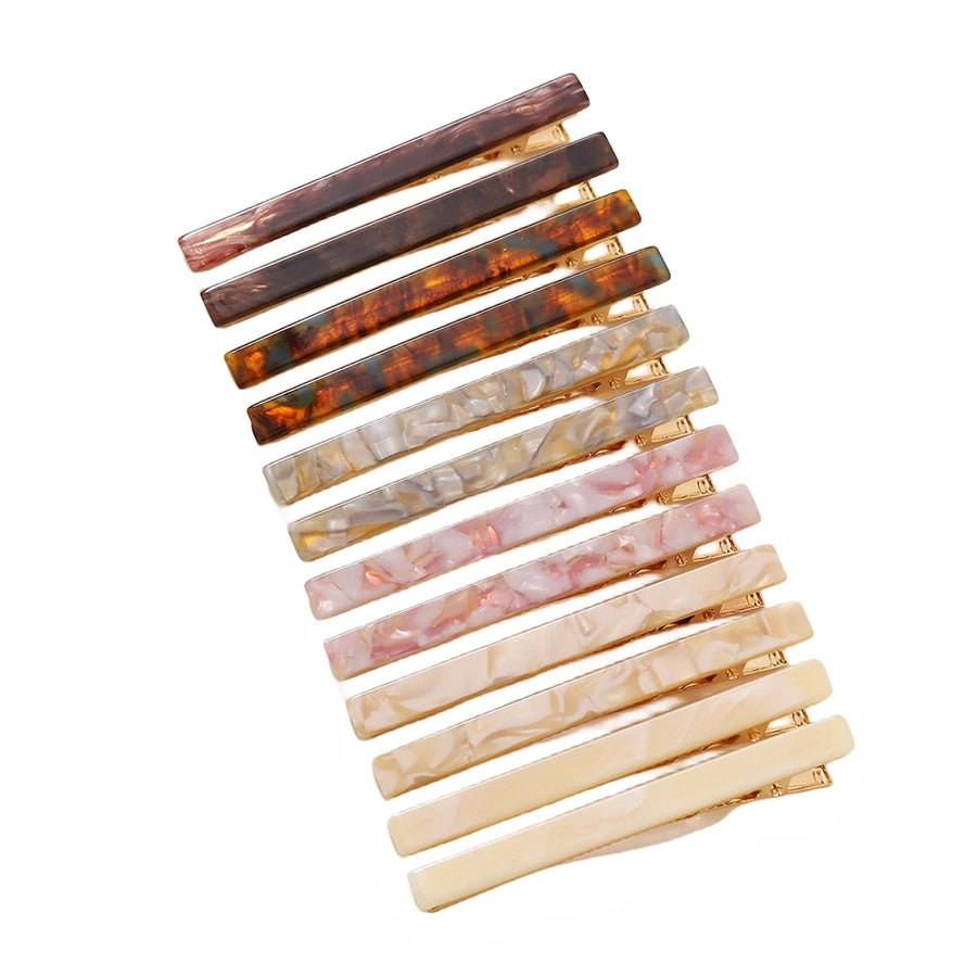 simple style solid color arylic stoving varnish hair clip