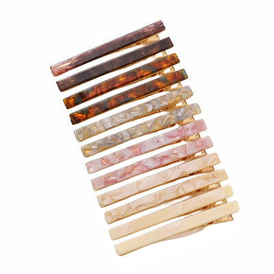 simple style solid color arylic stoving varnish hair clip