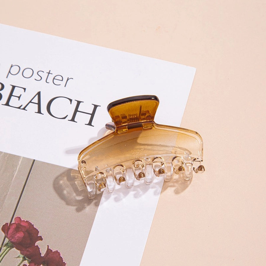 Gradient Small Grab Clip Small Disc Hairpin Environmentally Friendly Acetic Acid Shark Clip Transparent Oval Hair Grab Children's Clip