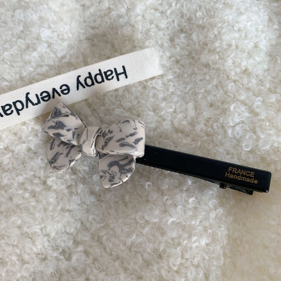 simple style bow knot acetic acid sheets hair clip