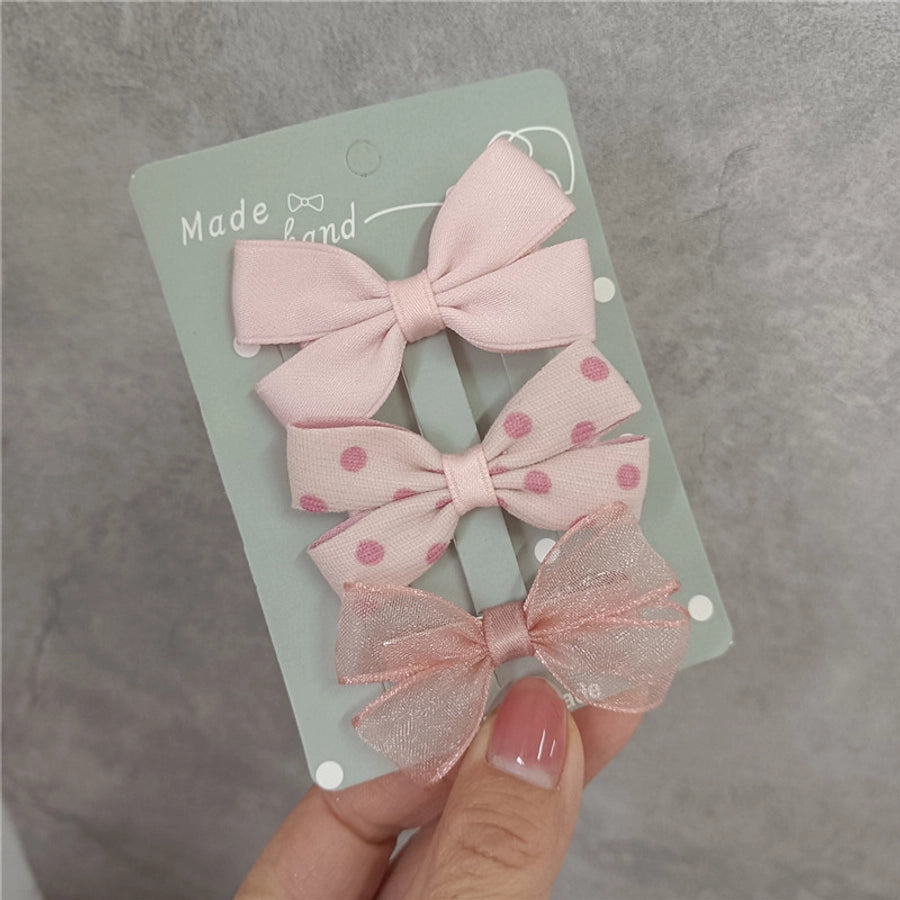 Kid'S Cute Bow Knot Silk yarn Hair Clip