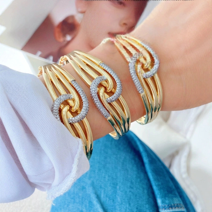 Jewelry Vintage Style Geometric Copper Mixed Metal Rings Bracelets